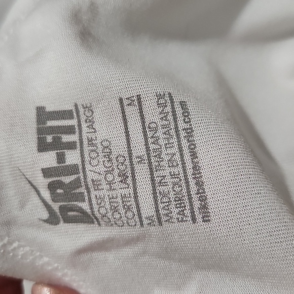 Nike White Dri-fit Tank Top with Black Straps Just Do It Racerback - Picture 5 of 7